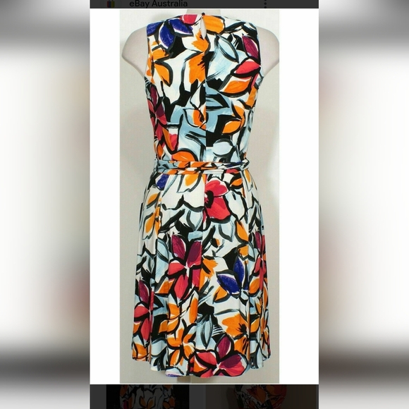 LAUREN Ralph Lauren Multicolor Patterned Dress,ZISE 0 - Picture 5 of 5